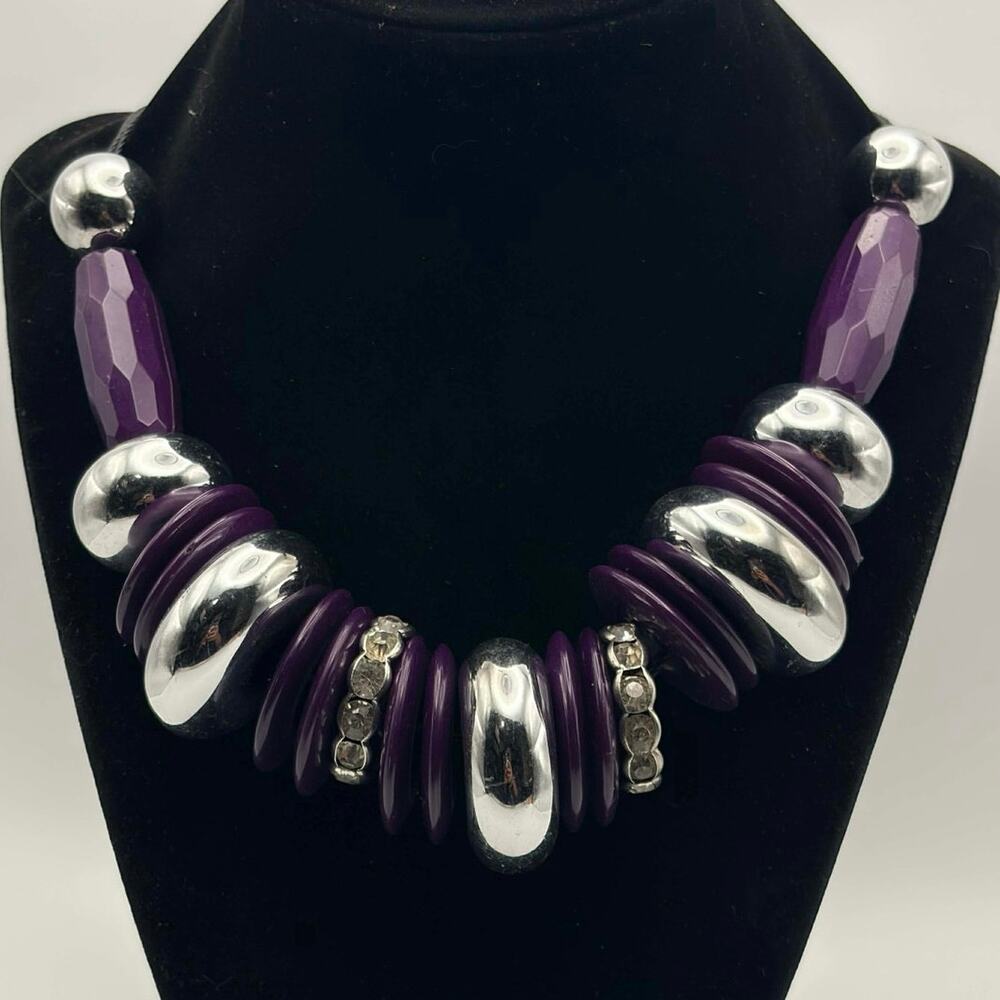 Y2k Purple Chunky Necklace